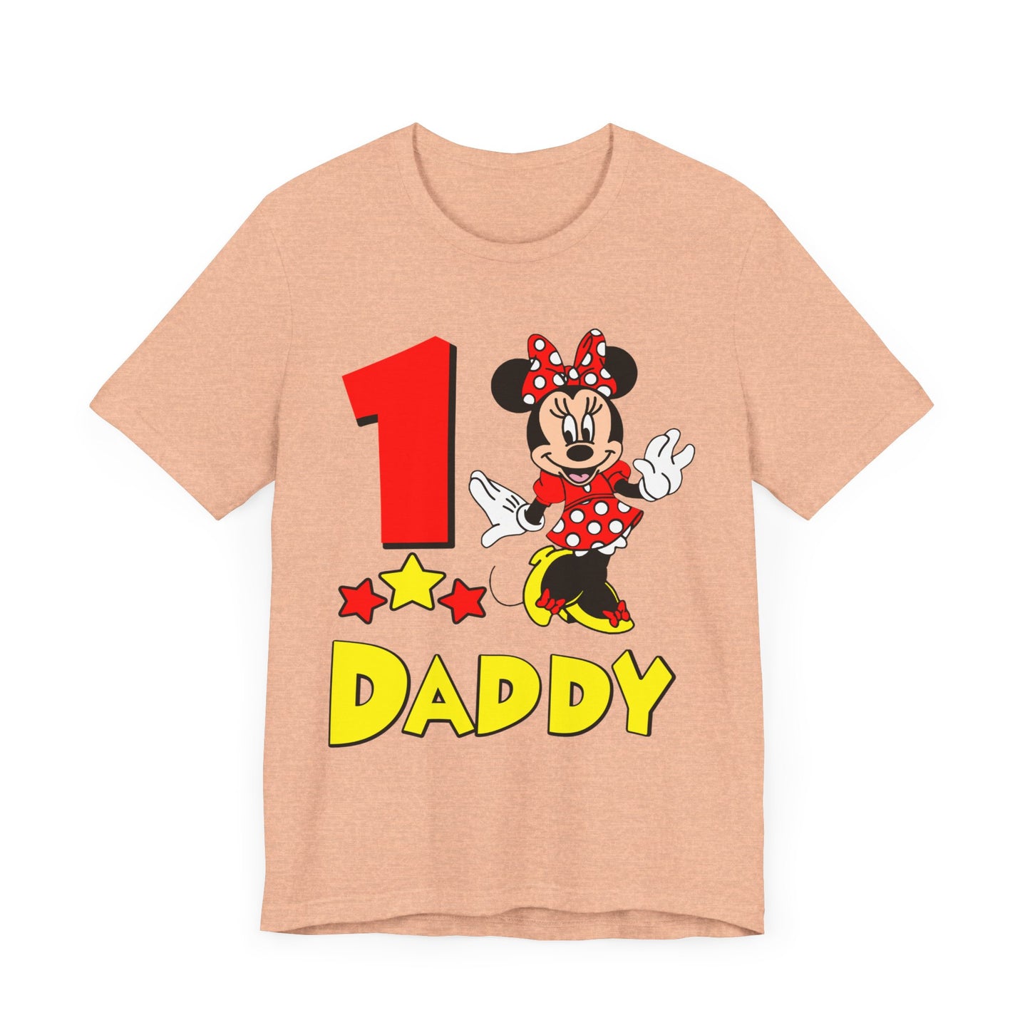 1st birthday - Minnie - Daddy shirt - Unisex Short Sleeve Tee