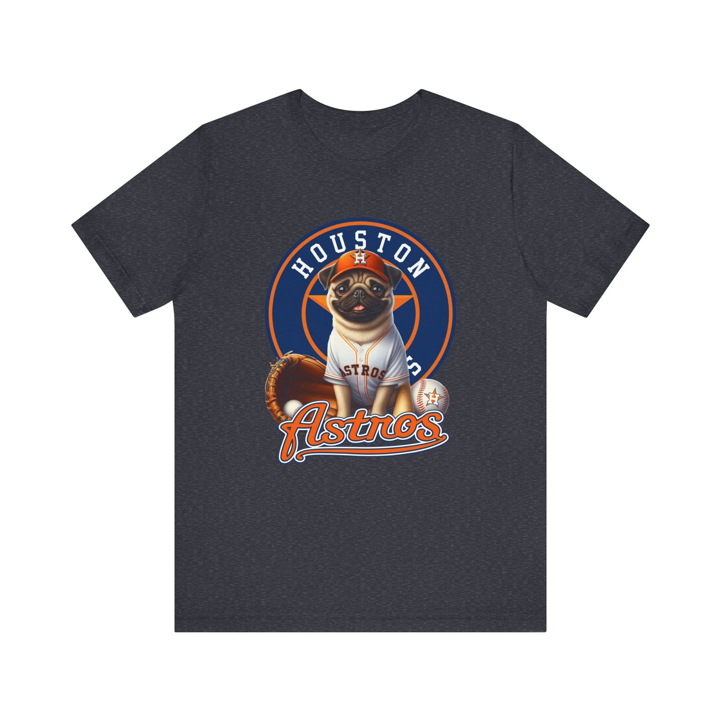 Astros - Pug - Houston - Unisex Short Sleeve Tee