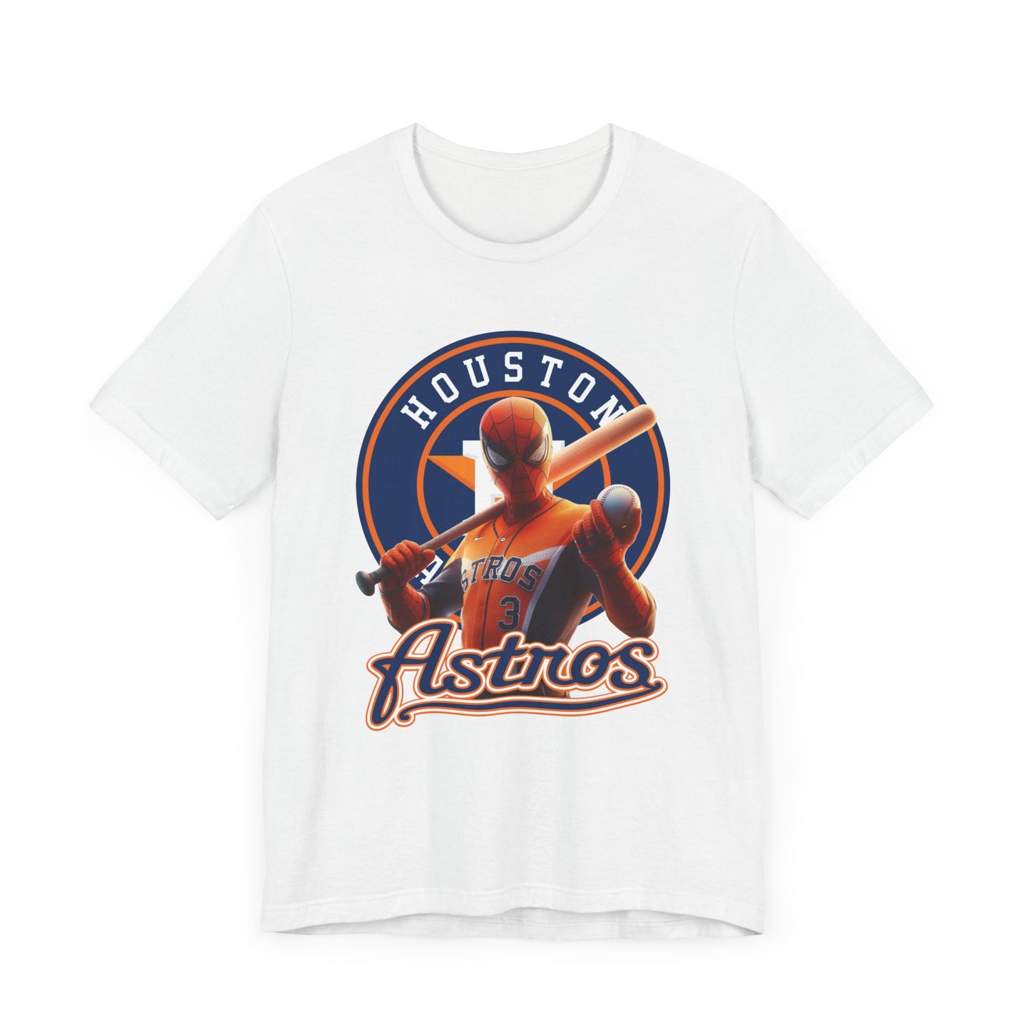 Astros - Spider - Orange and Navy - Unisex Short Sleeve Tee