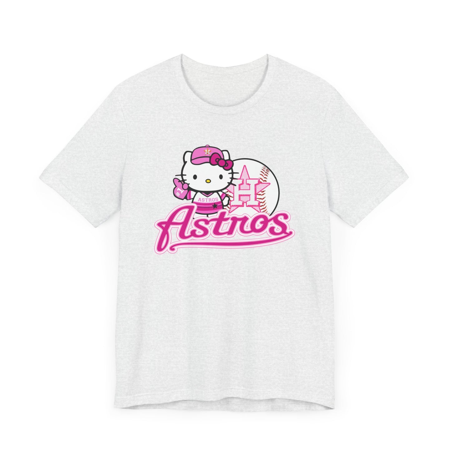 Pink Kitty Astros Unisex Jersey Short Sleeve Tee