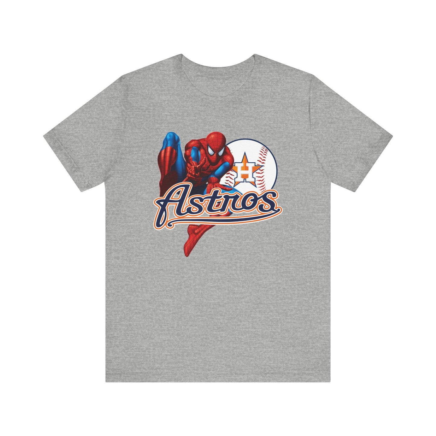 Astros - Spider - Houston - Navy letters (no glitter) - Unisex Short Sleeve Tee