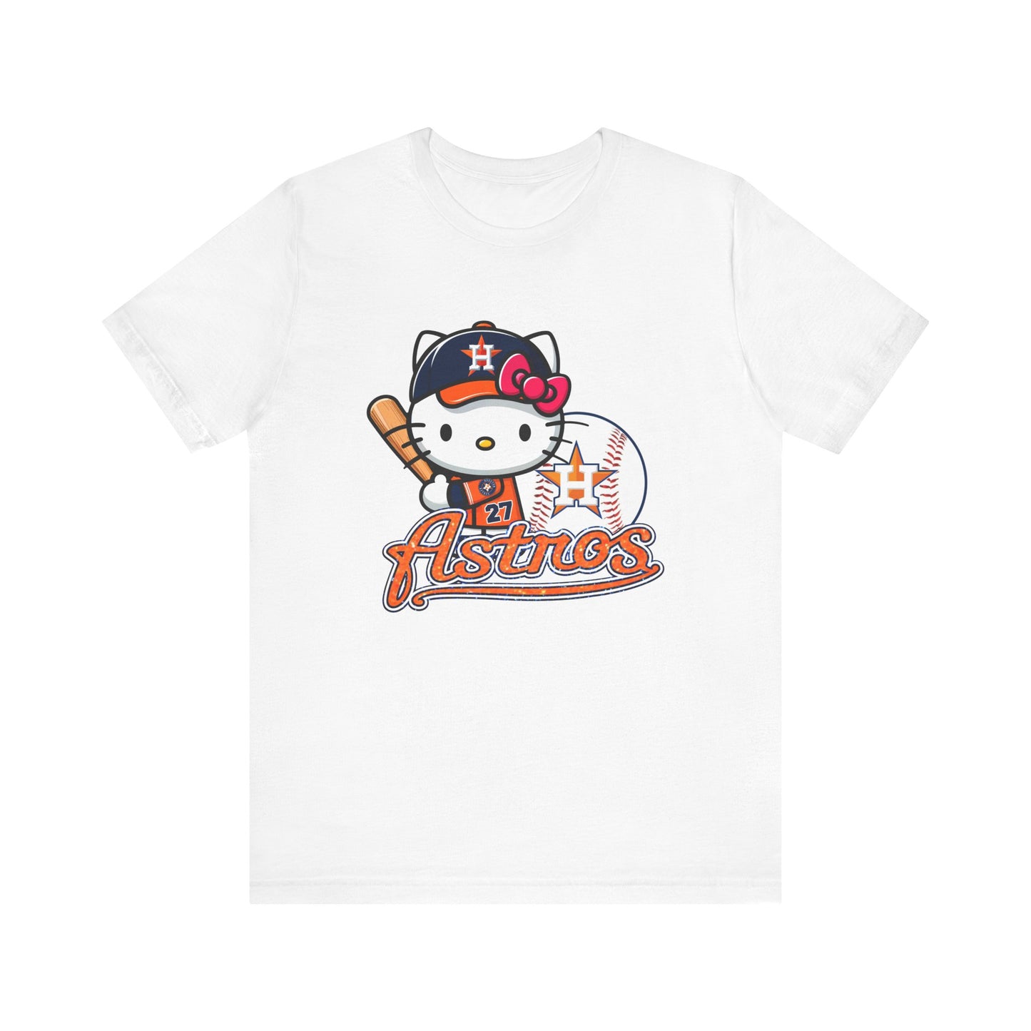 Astros - Kitty - Orange - Houston - Unisex Jersey Short Sleeve Tee