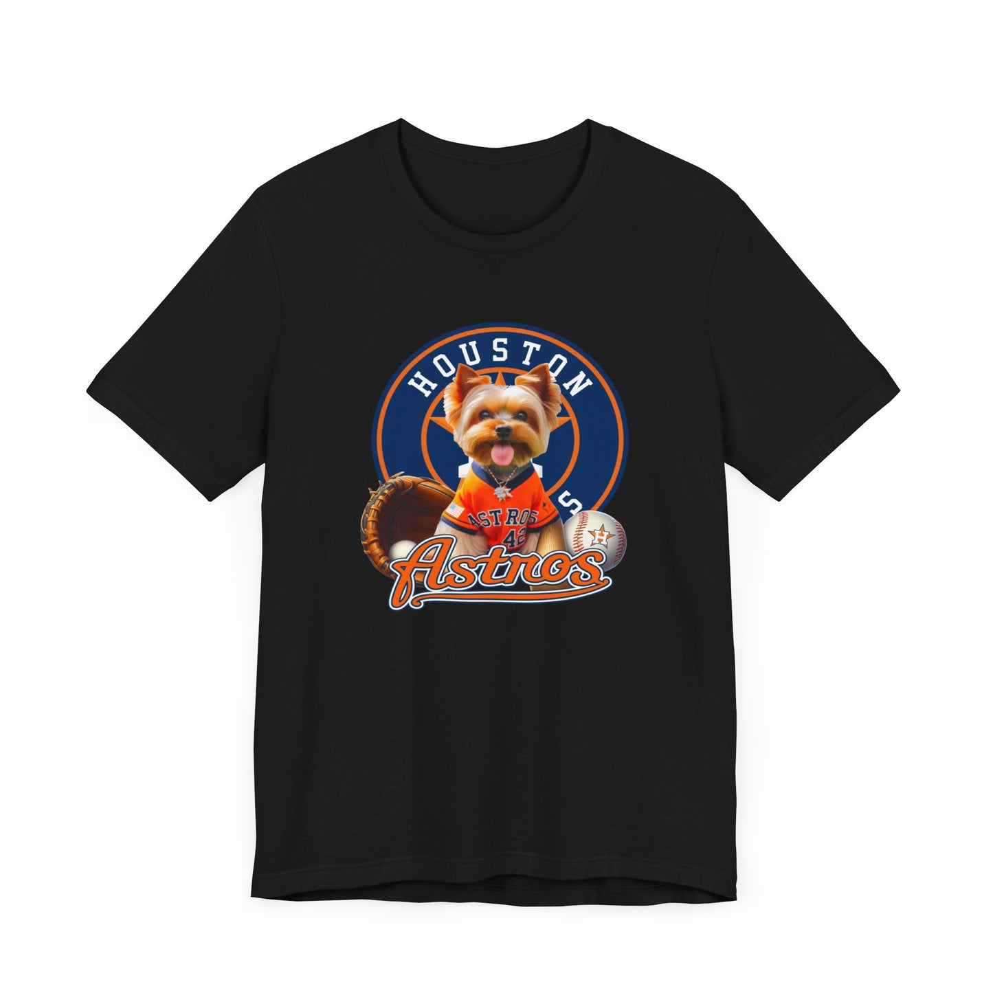 Astros - Yorkie - Houston - Unisex Short Sleeve Tee