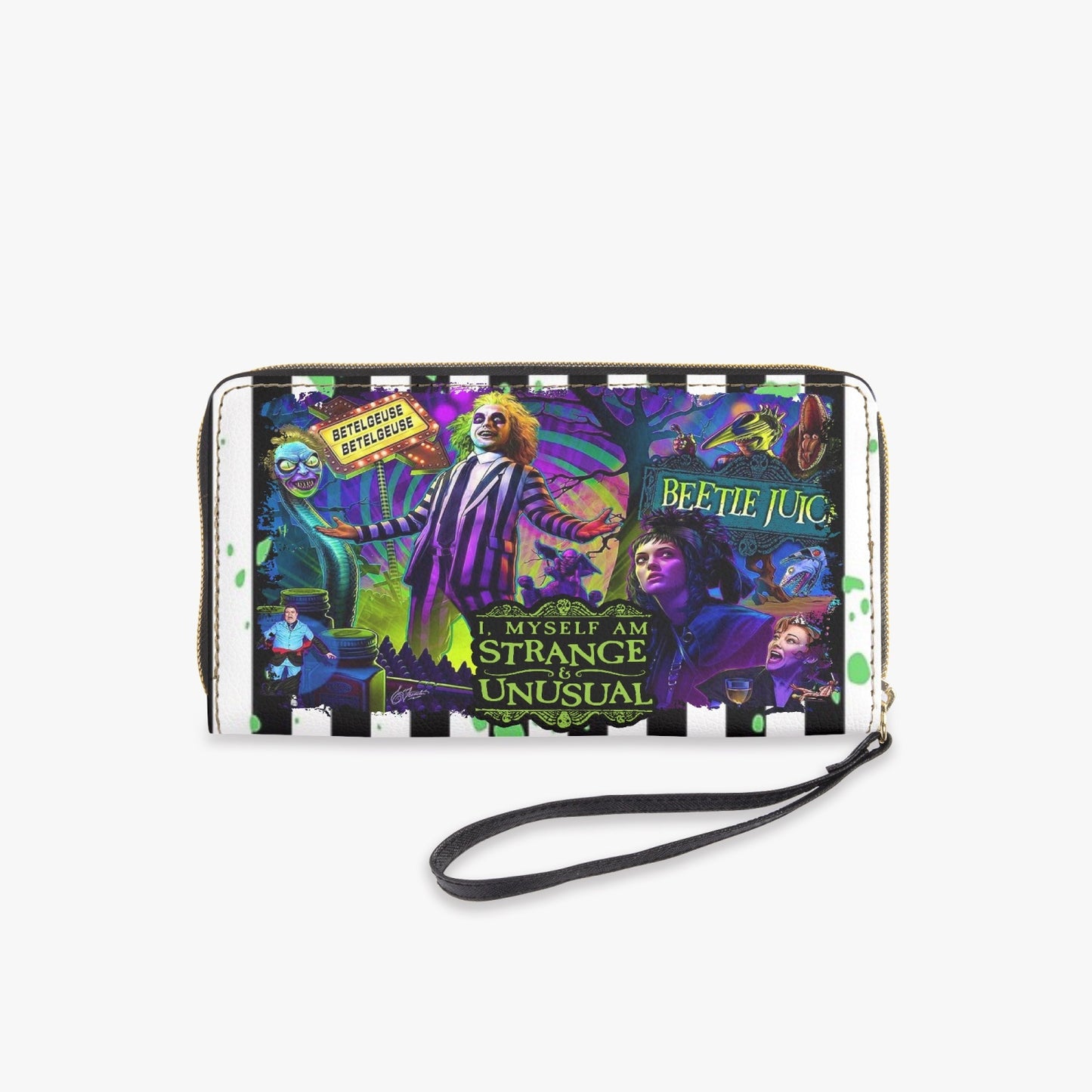 Beetlejuice Leather Wristlet Clutch Wallet