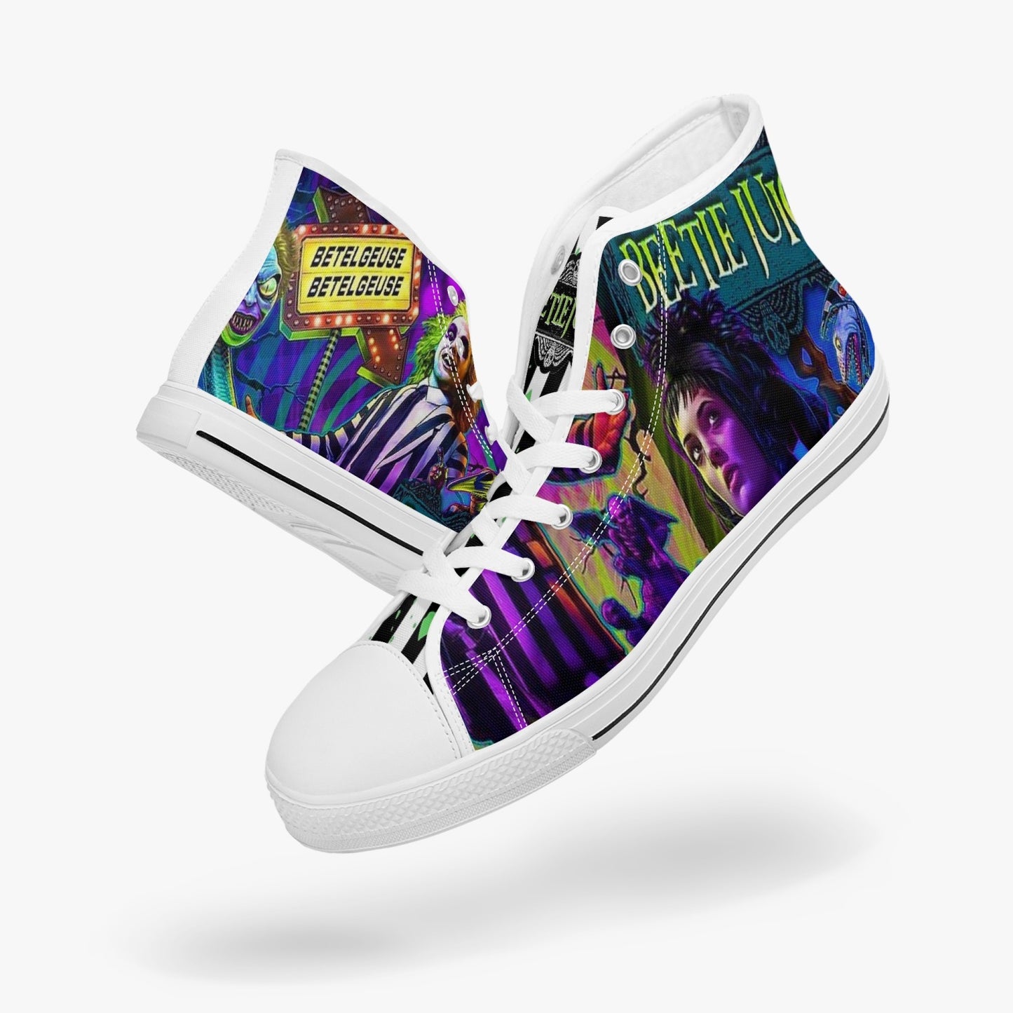 Beetlejuice High-top Canvas Shoes - Custom designed