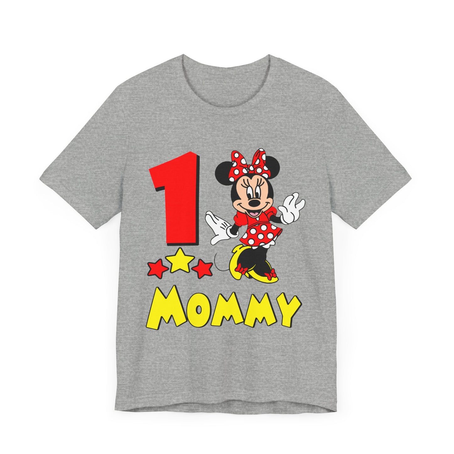 1st birthday - Minnie - Mommy shirt - Unisex Short Sleeve Tee