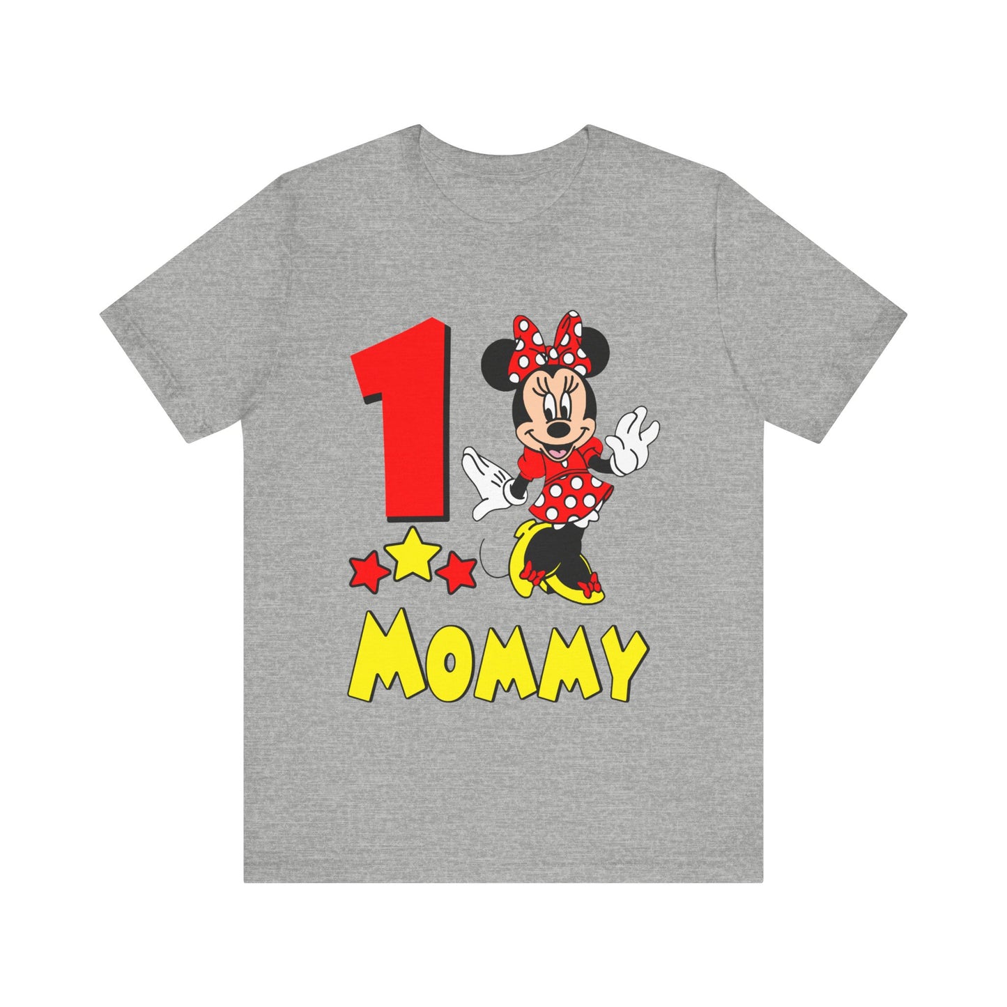 1st birthday - Minnie - Mommy shirt - Unisex Short Sleeve Tee