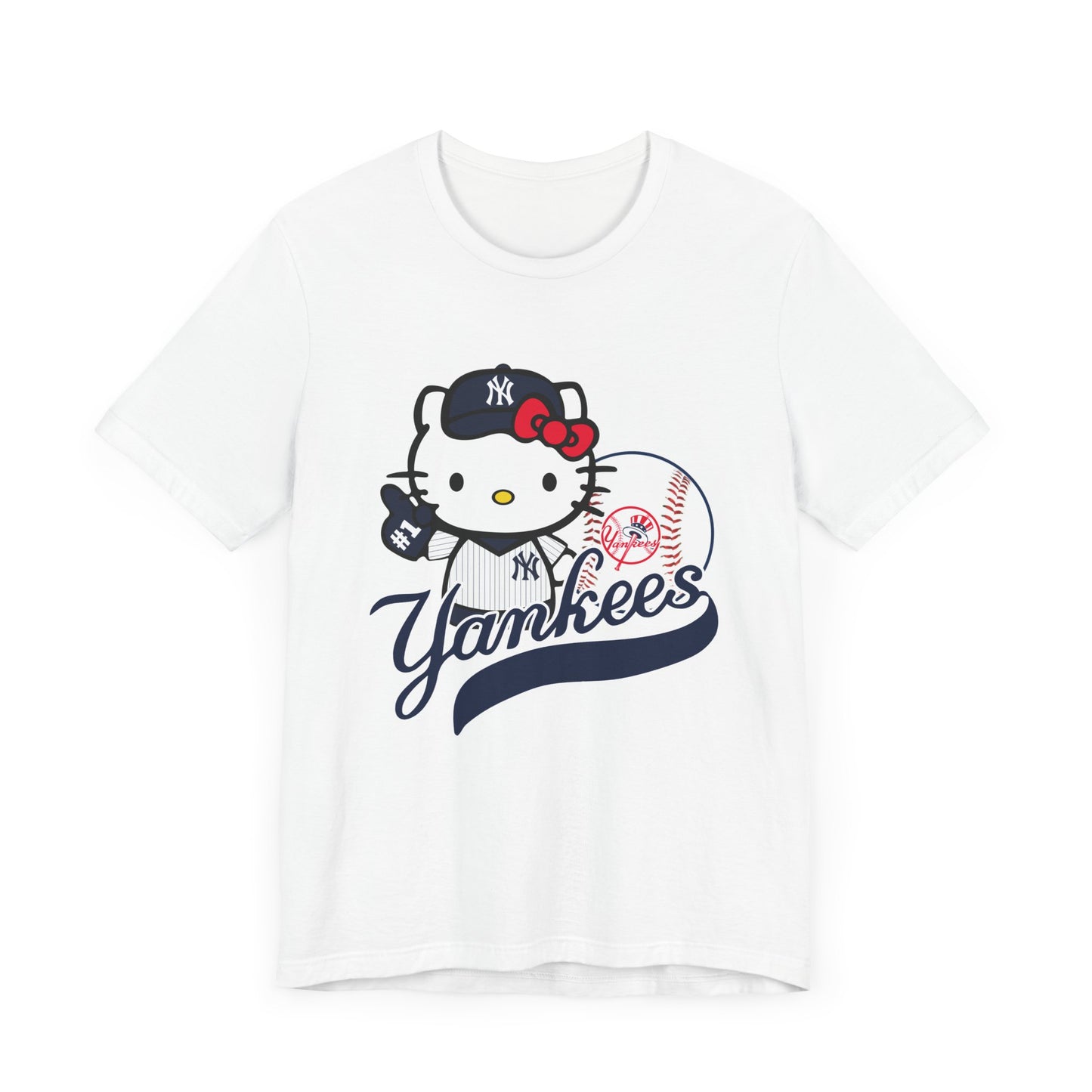 Kitty - Yankees - NY - Unisex Short Sleeve Tee