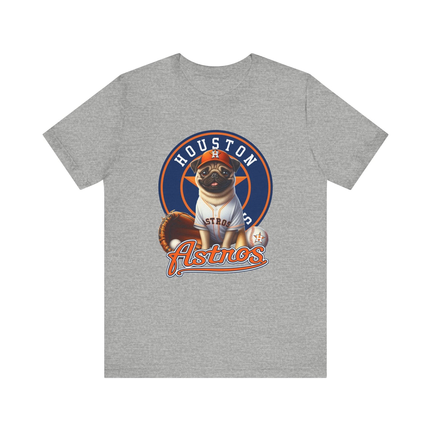 Astros - Pug - Houston - Unisex Short Sleeve Tee