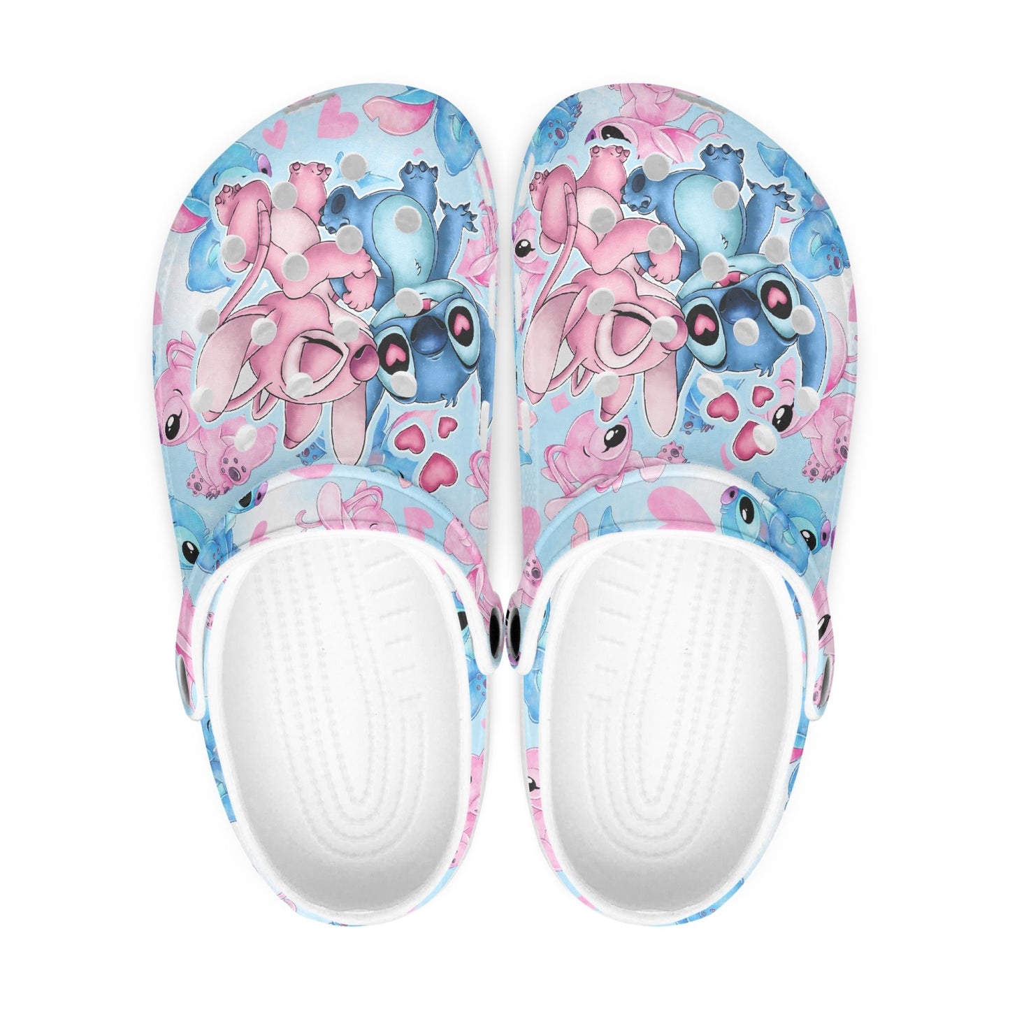 Stitch and Angel All Over Printed Clogs