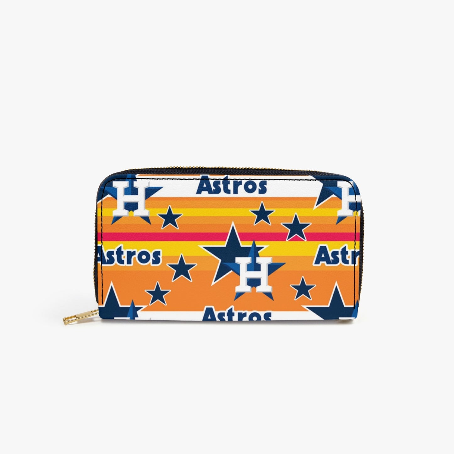 Astros themed Leather Strap Zipper Wallet