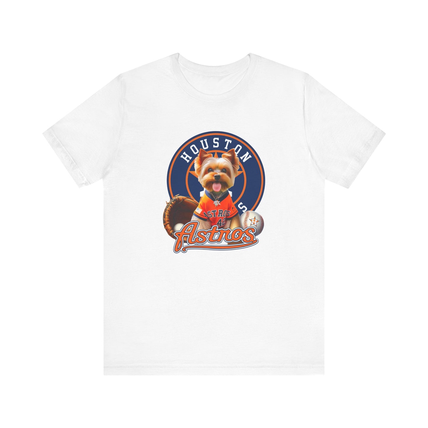 Astros - Yorkie - Houston - Unisex Short Sleeve Tee