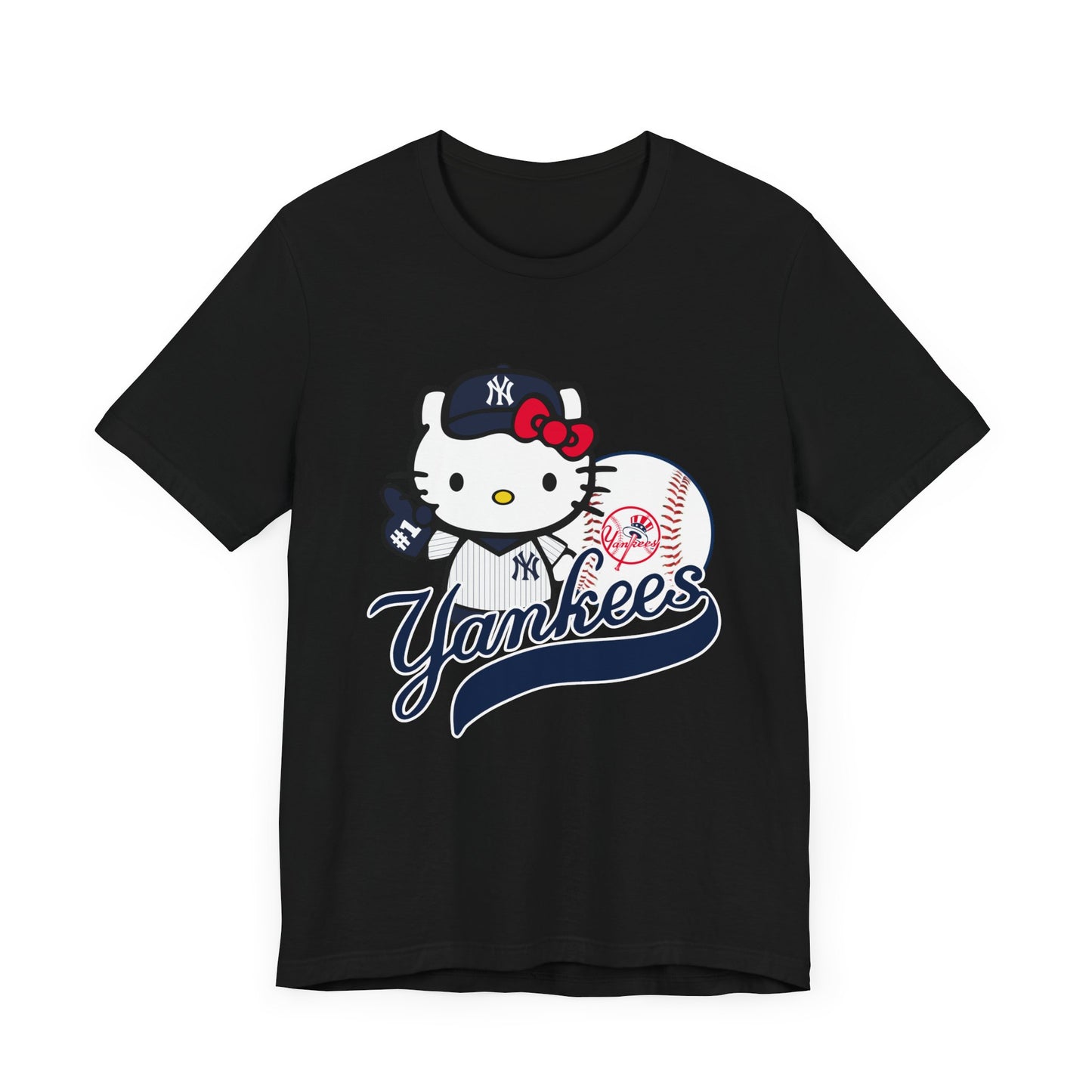 Kitty - Yankees - NY - Unisex Short Sleeve Tee