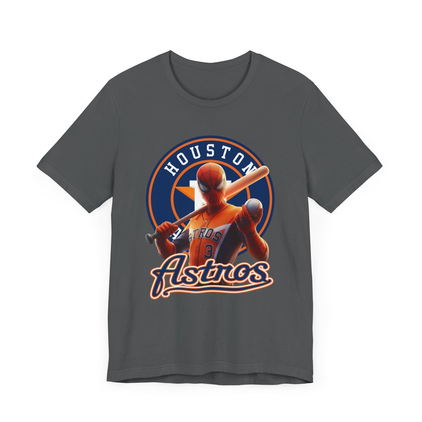 Astros - Spider - Orange and Navy - Unisex Short Sleeve Tee