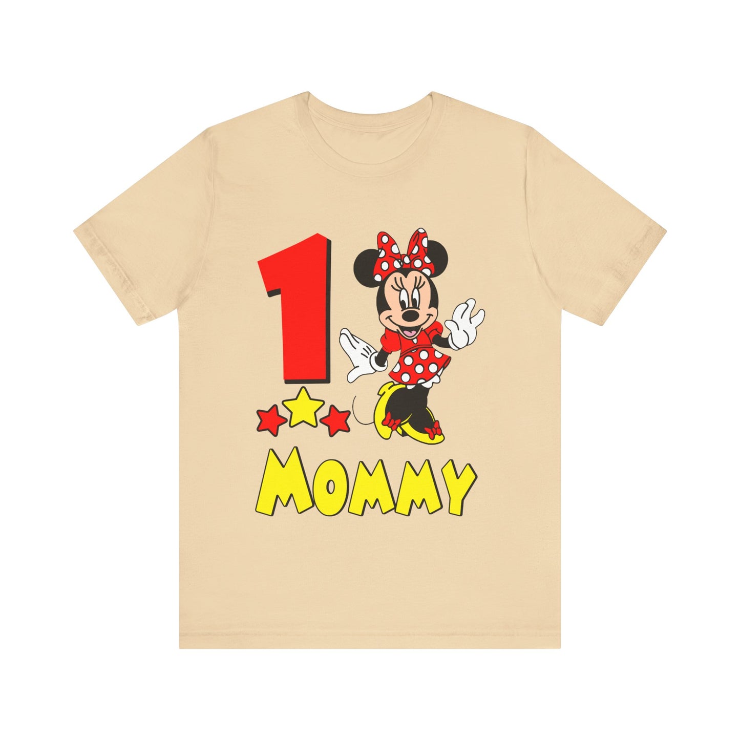 1st birthday - Minnie - Mommy shirt - Unisex Short Sleeve Tee