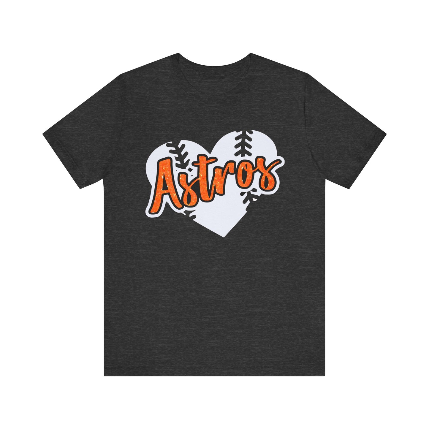 Astros Heart - baseball - Houston - Unisex Short Sleeve Tee