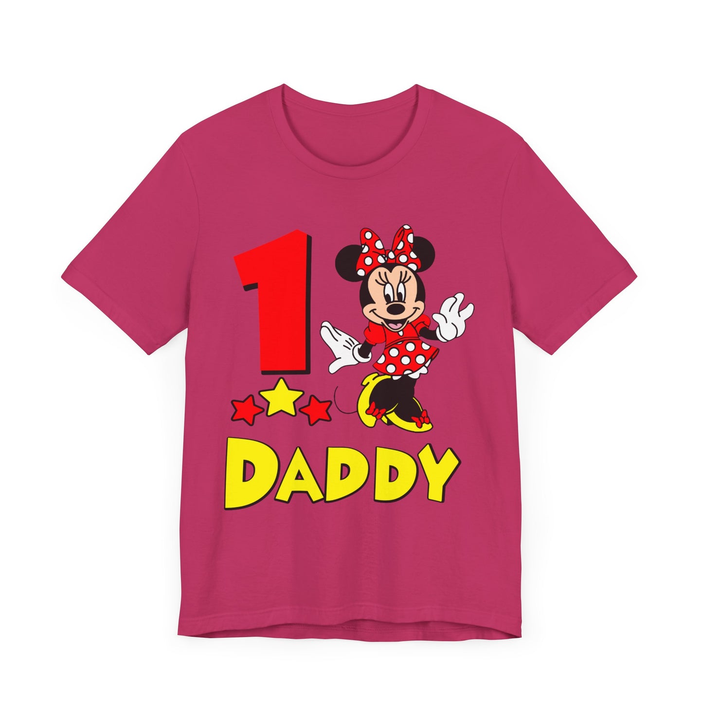 1st birthday - Minnie - Daddy shirt - Unisex Short Sleeve Tee