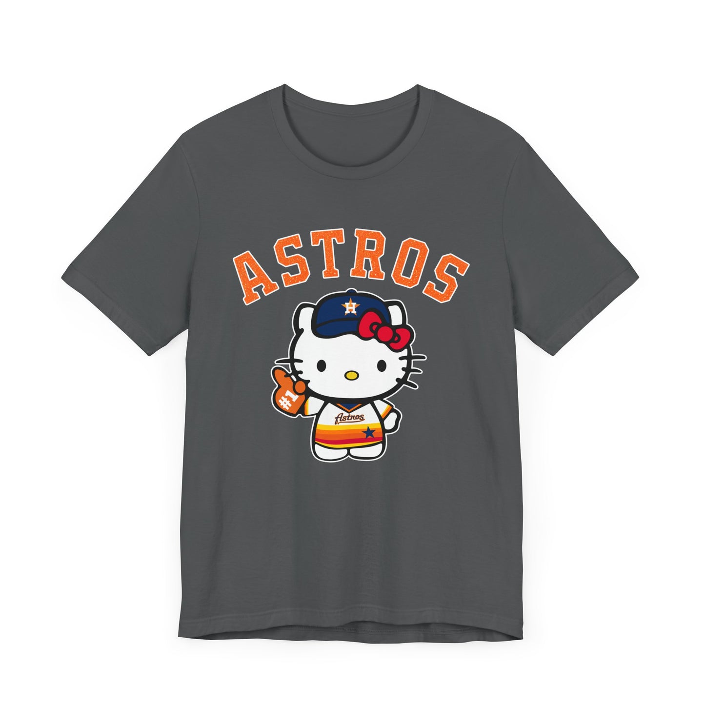 Astros - Houston - Kitty with Striped Jersey - Short Sleeve Tee