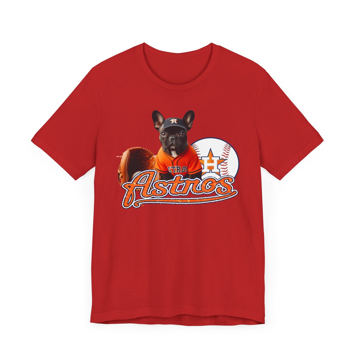 Astros - French bulldog - Houston - Unisex Short Sleeve Tee