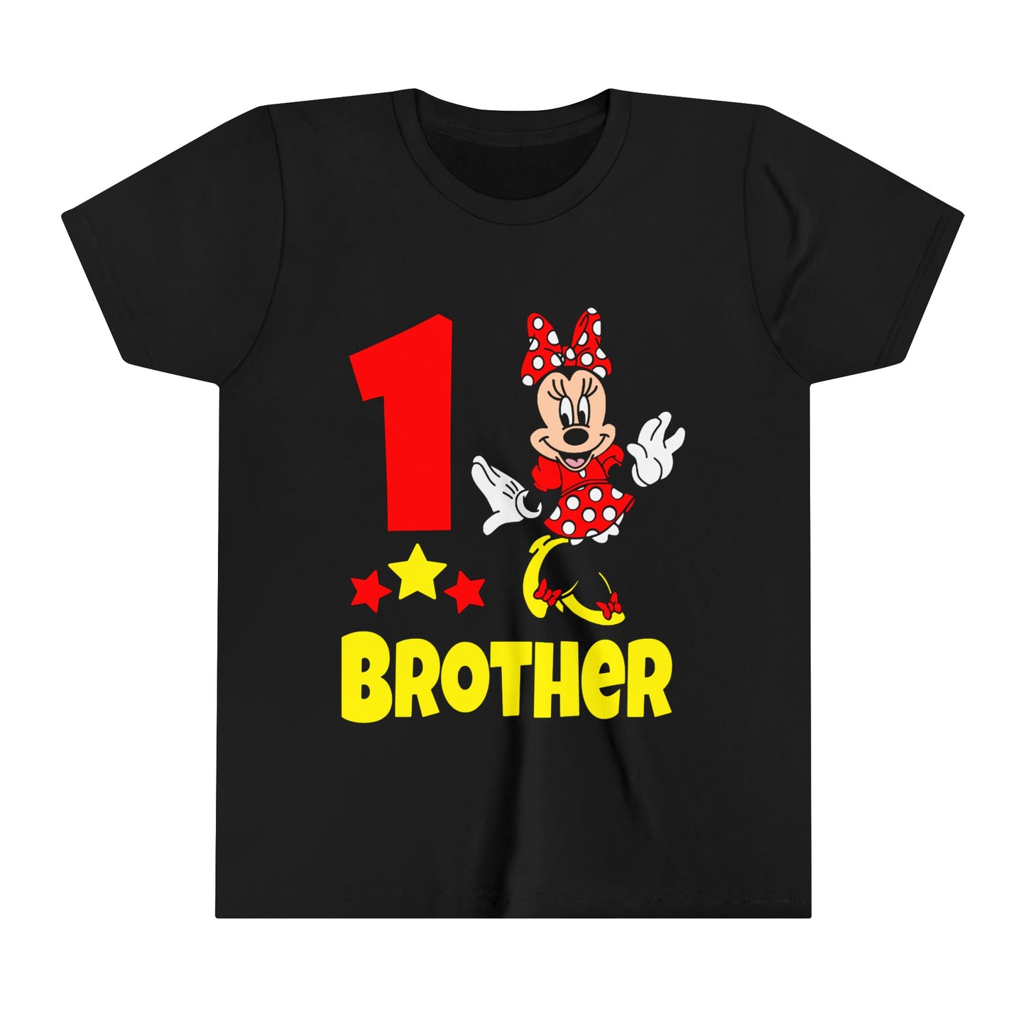 1st birthday Minnie brother Youth Short Sleeve Tee