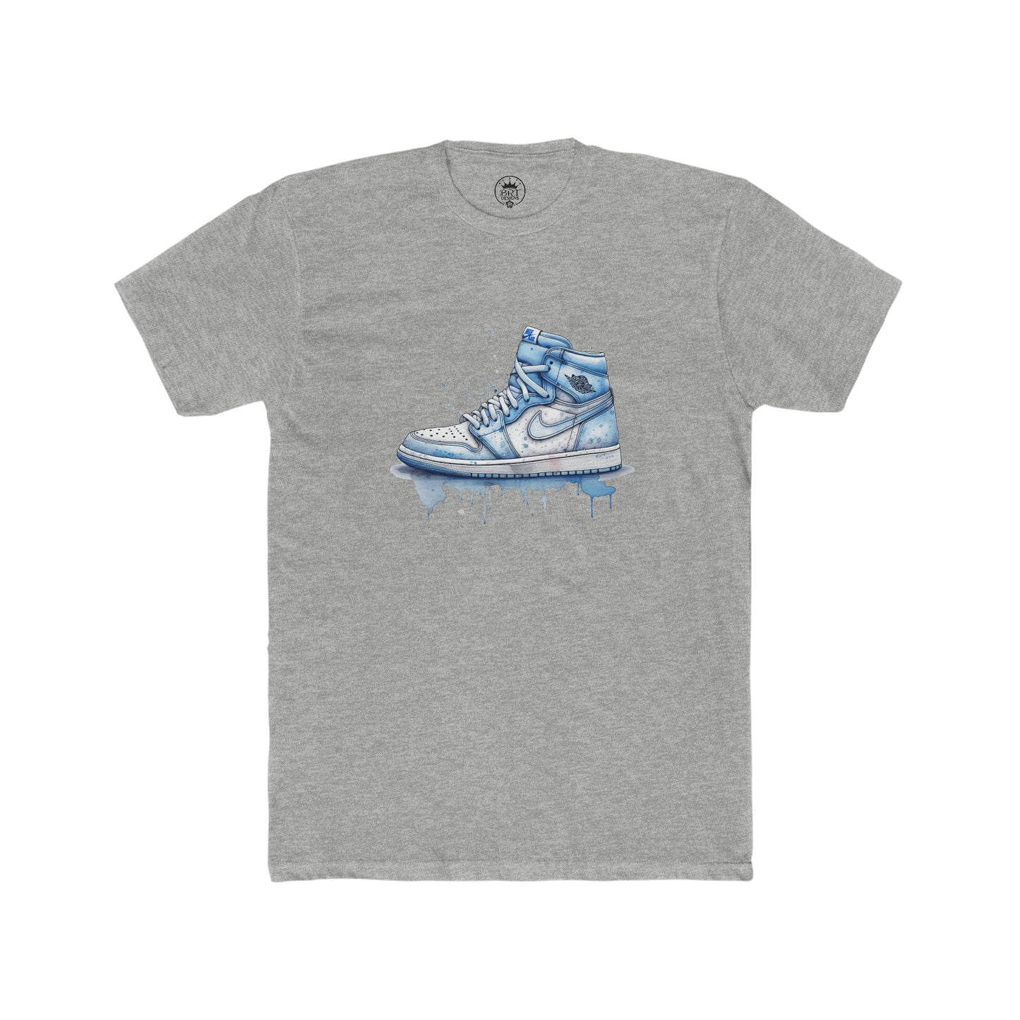 Jordan drip shoes (LIGHT BLUE ) Men's Cotton Crew Tee