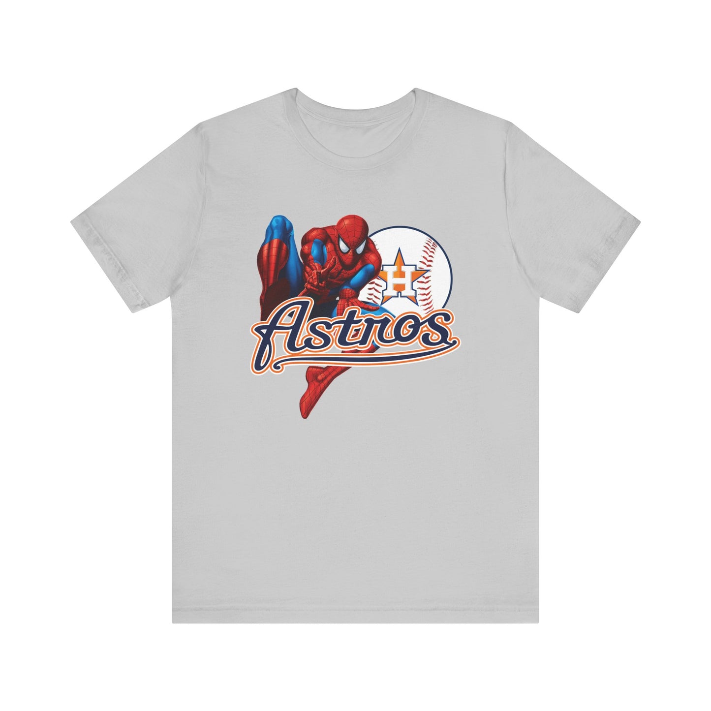 Astros - Spider - Houston - Navy letters (no glitter) - Unisex Short Sleeve Tee