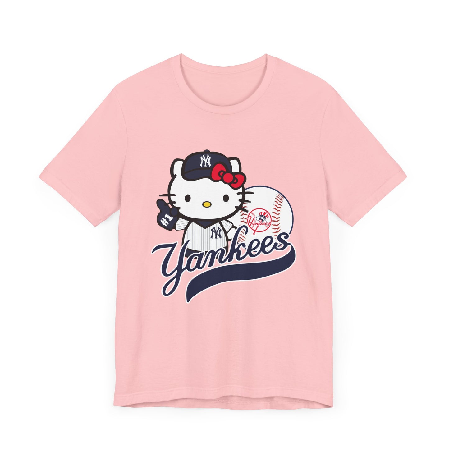 Kitty - Yankees - NY - Unisex Short Sleeve Tee