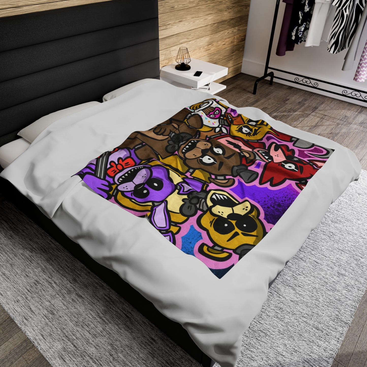Five Nights at Freddys Velveteen Plush Blanket
