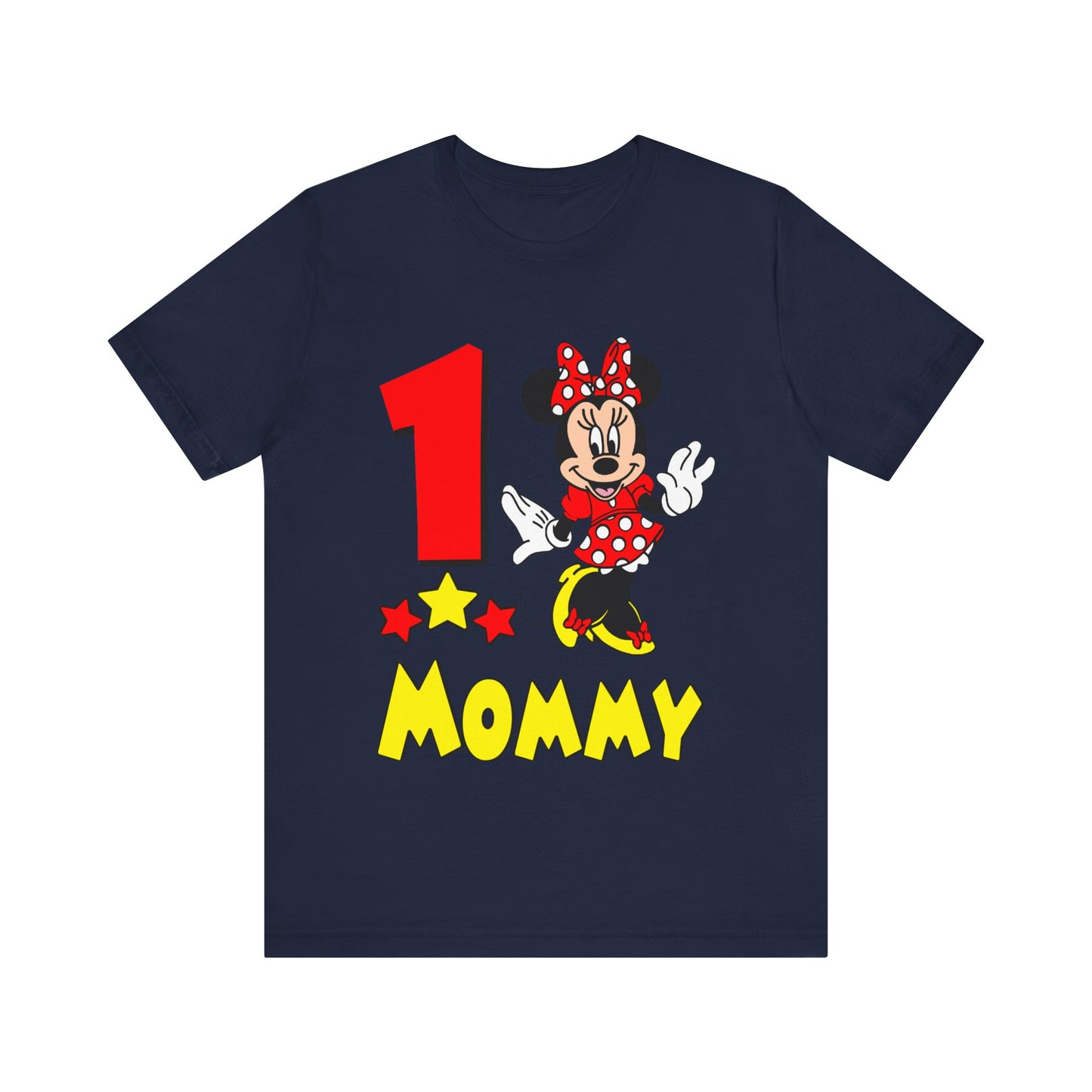 1st birthday - Minnie - Mommy shirt - Unisex Short Sleeve Tee