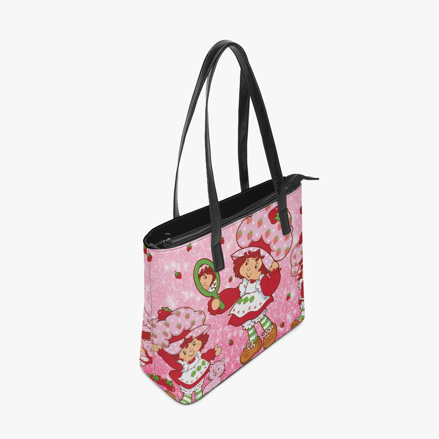 Strawberry Shortcake PU Leather Tote Bag