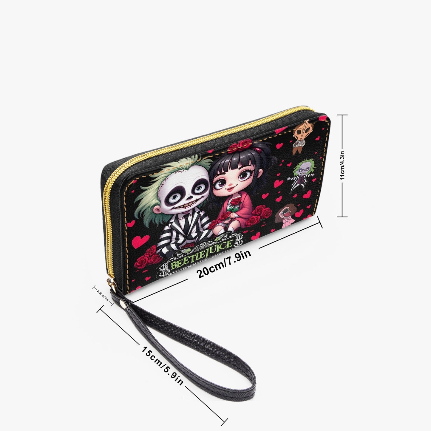 Beetlejuice Leather Wristlet Clutch Wallet