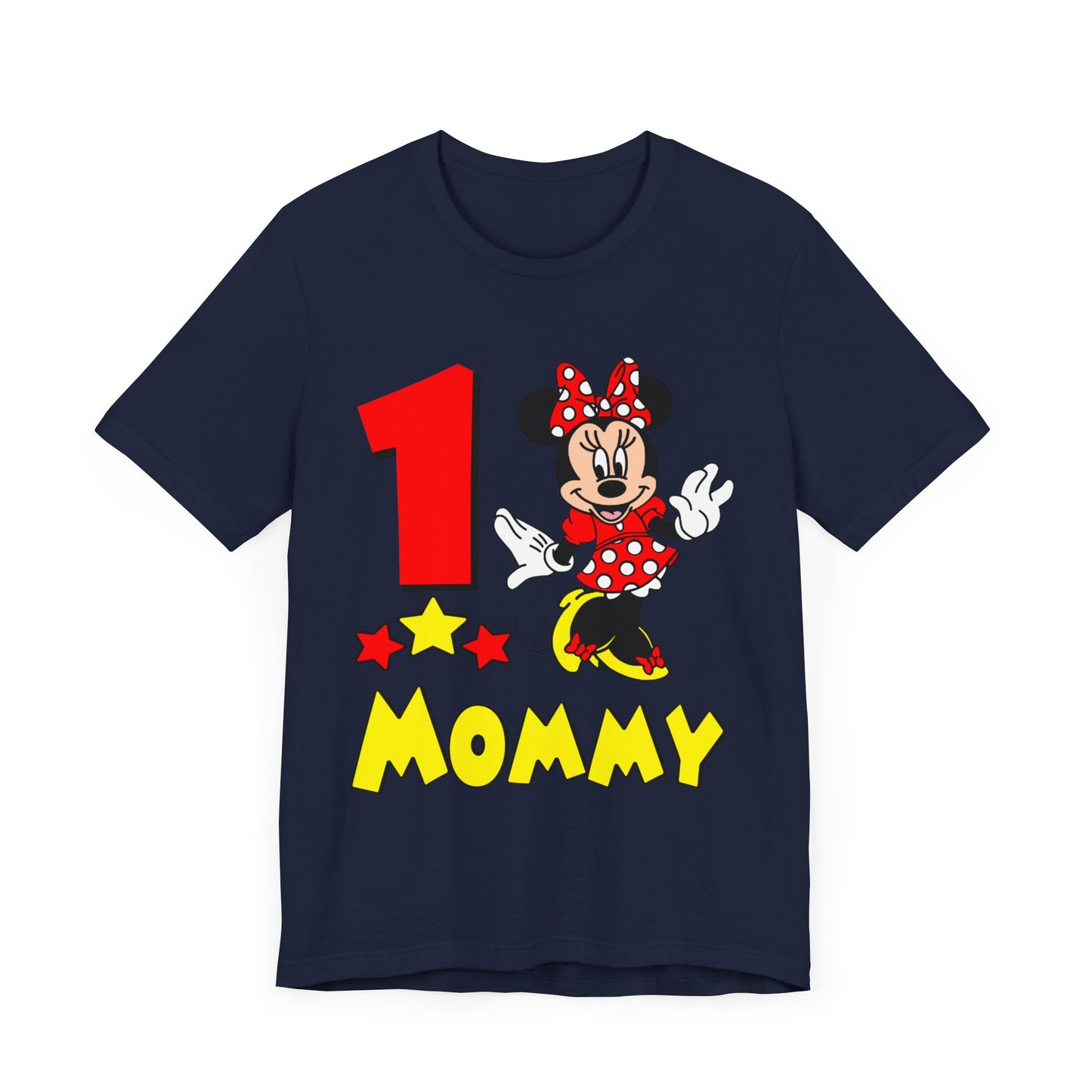 1st birthday - Minnie - Mommy shirt - Unisex Short Sleeve Tee