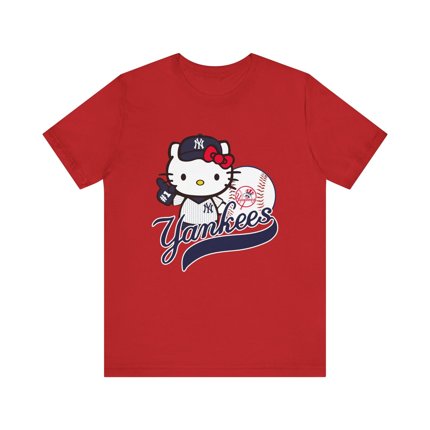 Kitty - Yankees - NY - Unisex Short Sleeve Tee