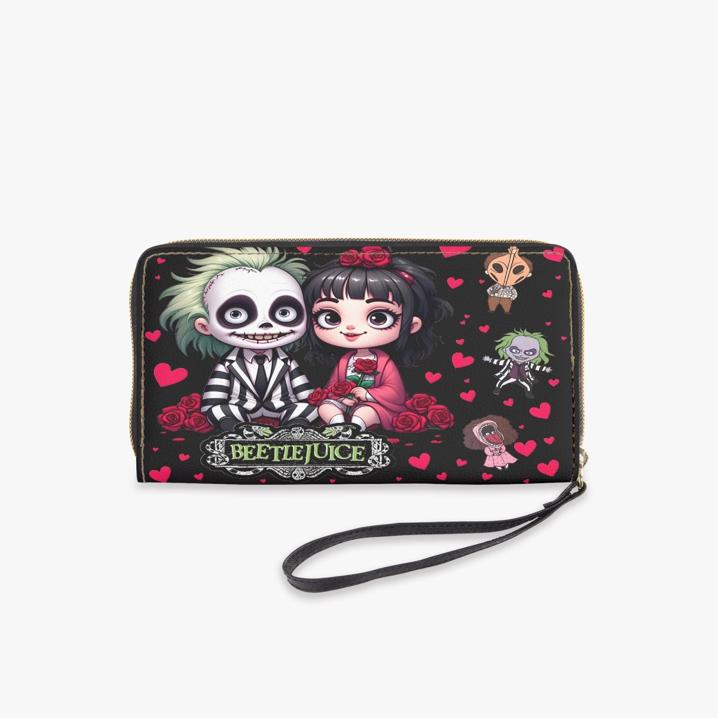 Beetlejuice Leather Wristlet Clutch Wallet