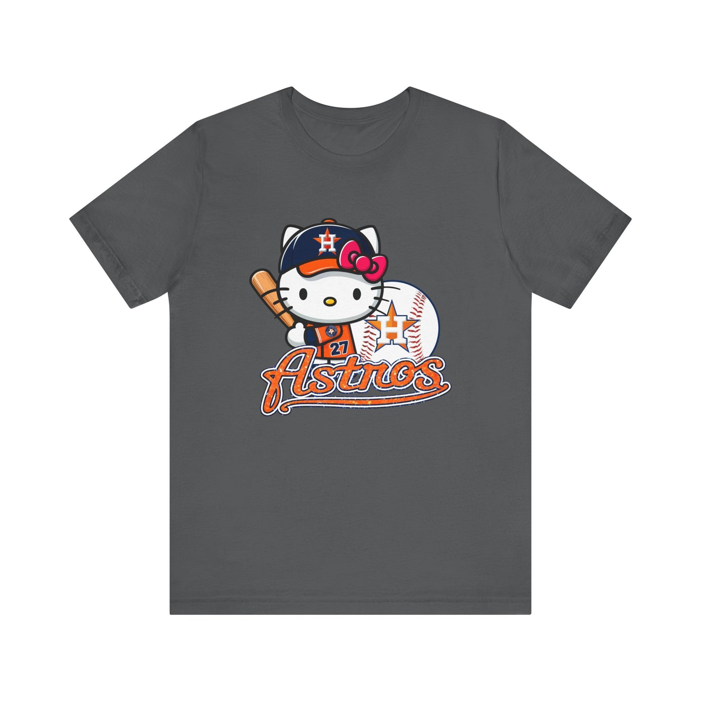 Astros - Kitty - Orange - Houston - Unisex Jersey Short Sleeve Tee