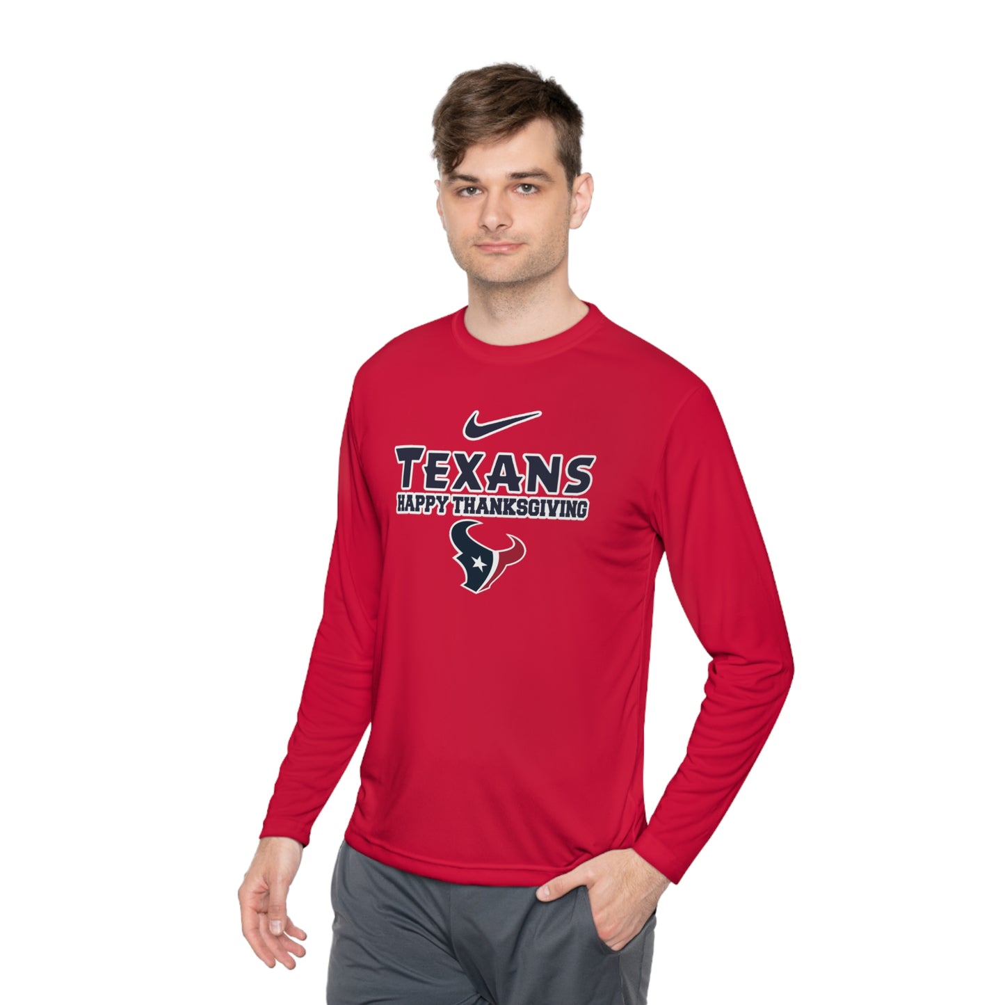 Turkey and Touchdowns Unisex Lightweight Long Sleeve Tee