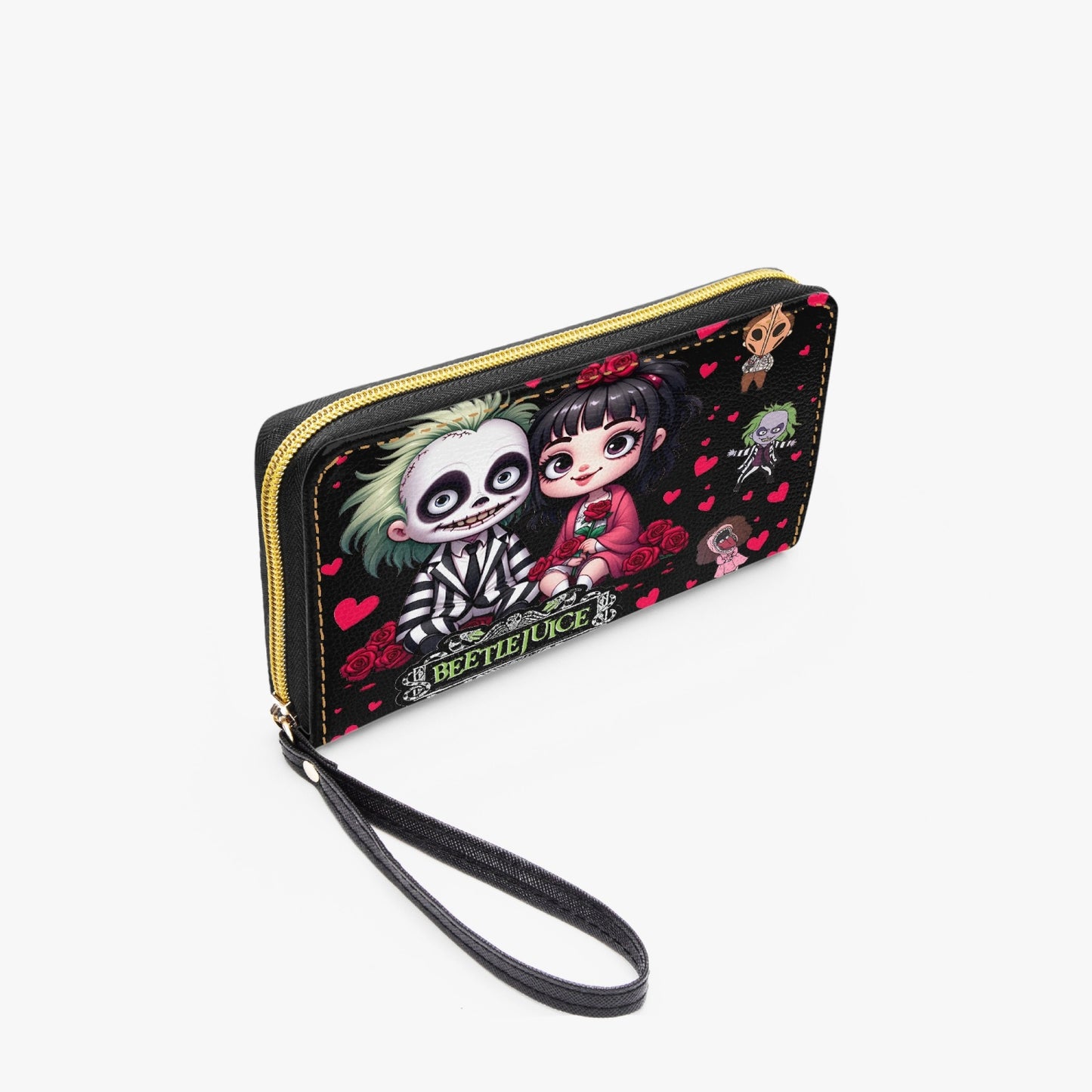 Beetlejuice Leather Wristlet Clutch Wallet