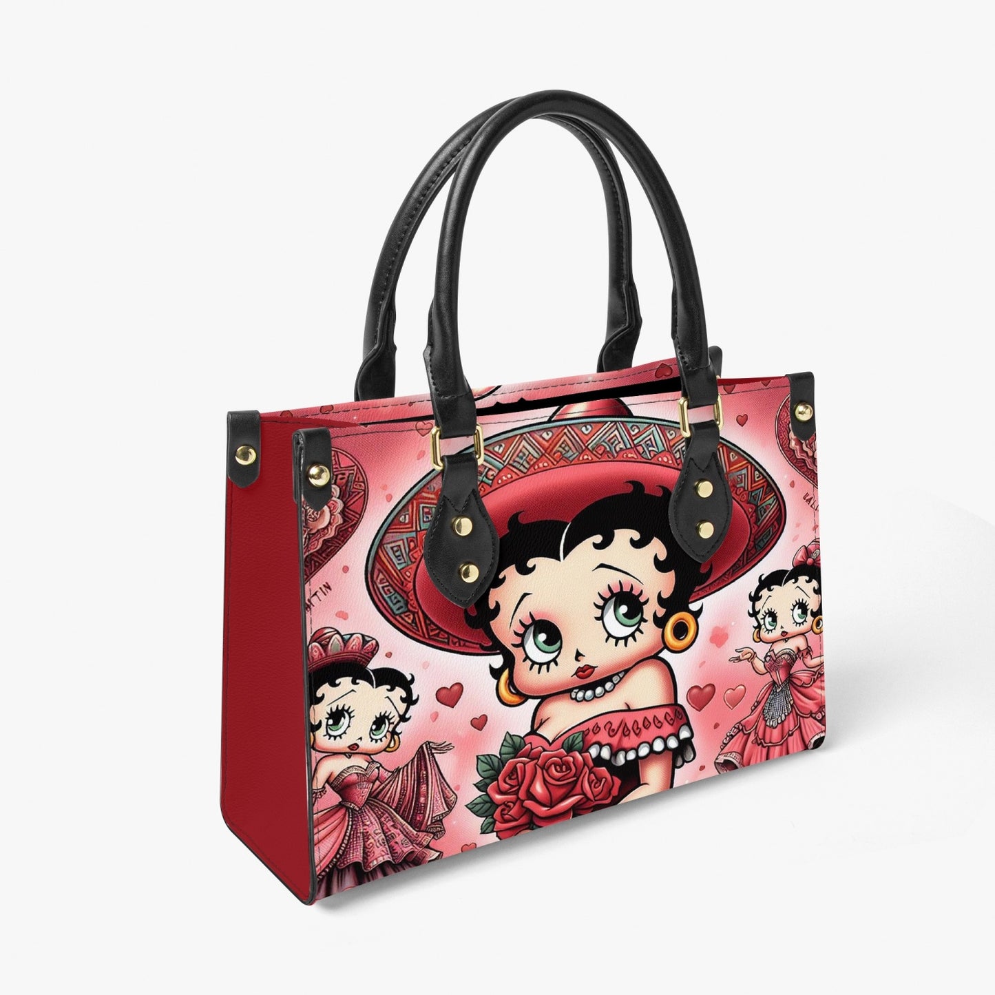 Mexican Betty Boop Purse with handles and a Long Strap