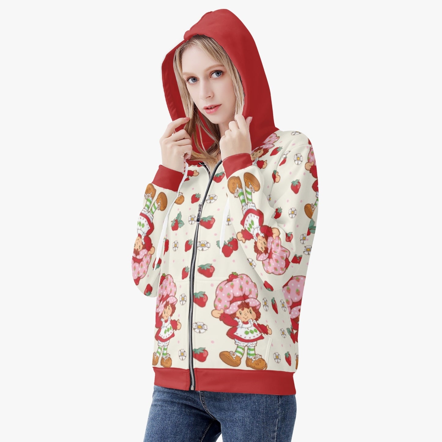 Strawberry Shortcake Full Zip Up Hoodie