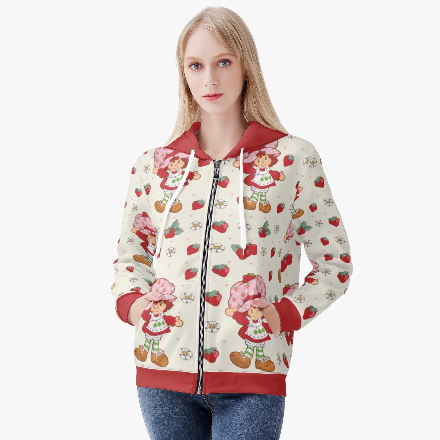 Strawberry Shortcake Full Zip Up Hoodie