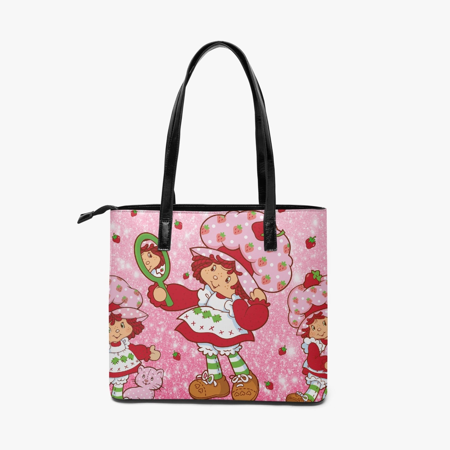 Strawberry Shortcake PU Leather Tote Bag