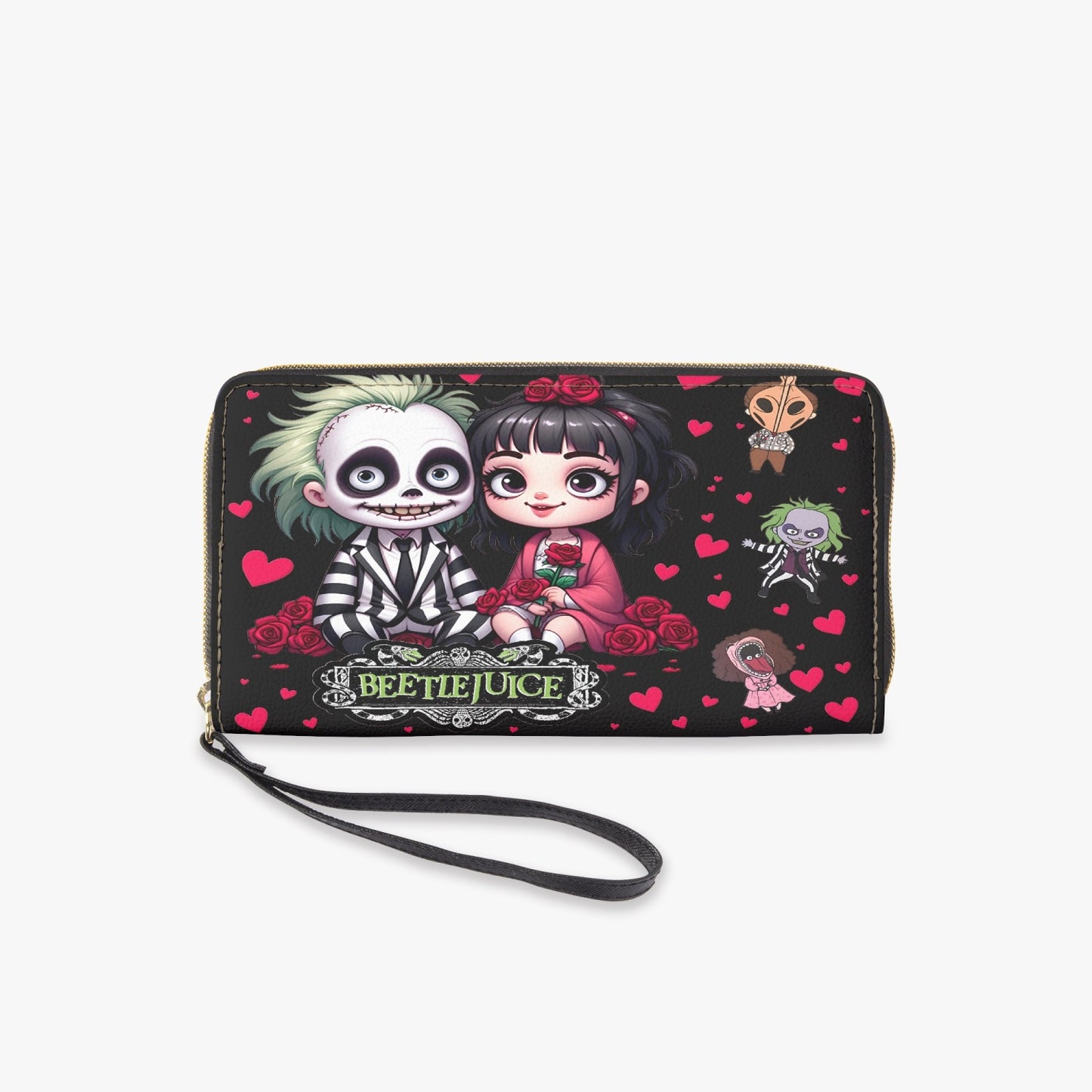 Beetlejuice Leather Wristlet Clutch Wallet