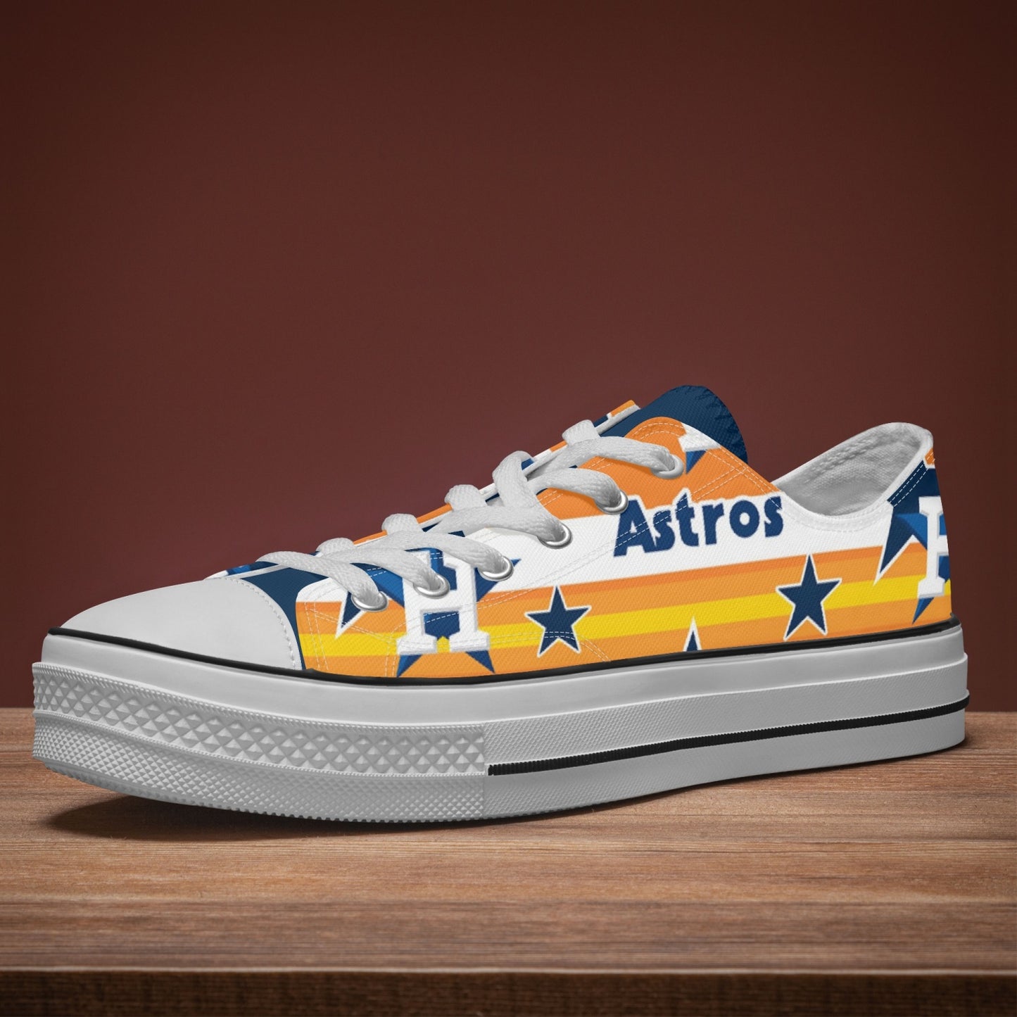 Astros. Low Canvas Shoes-White sole