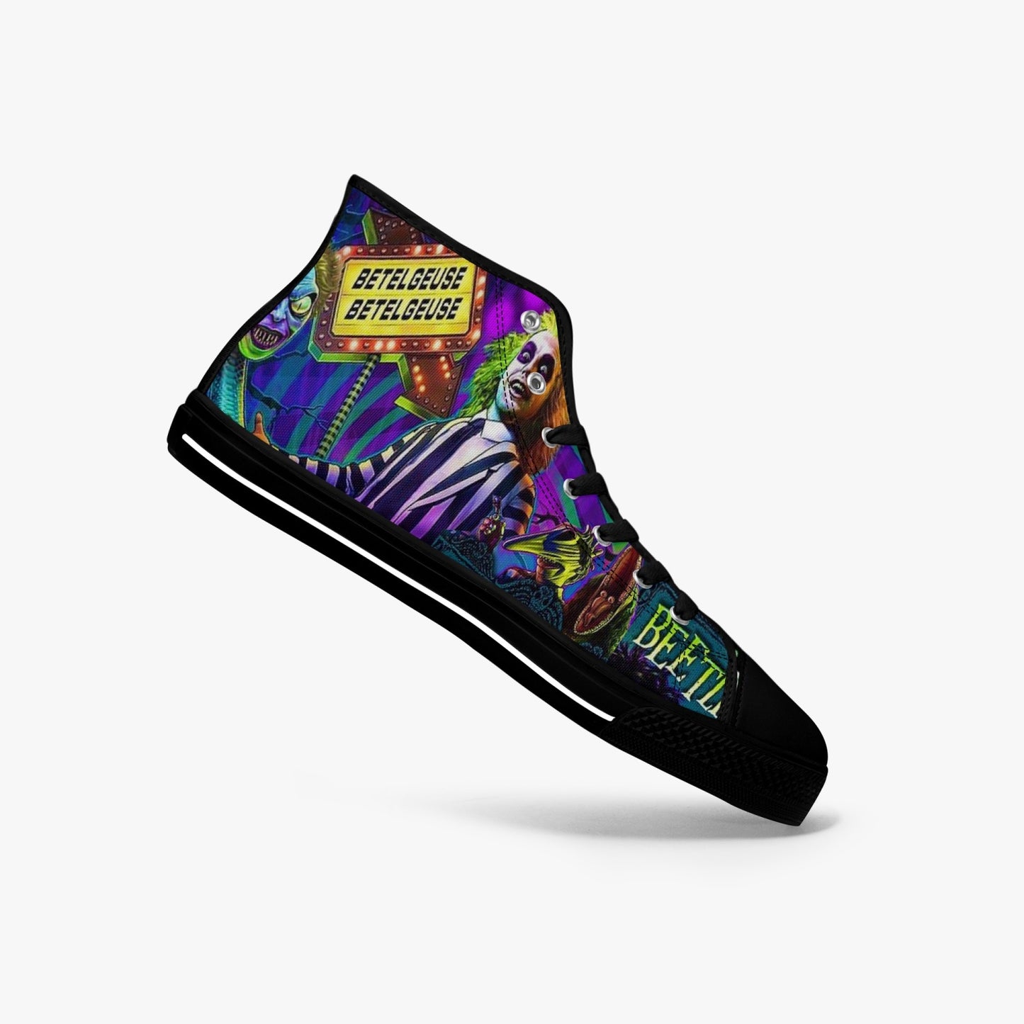 Beetlejuice High-top Canvas Shoes - Custom designed