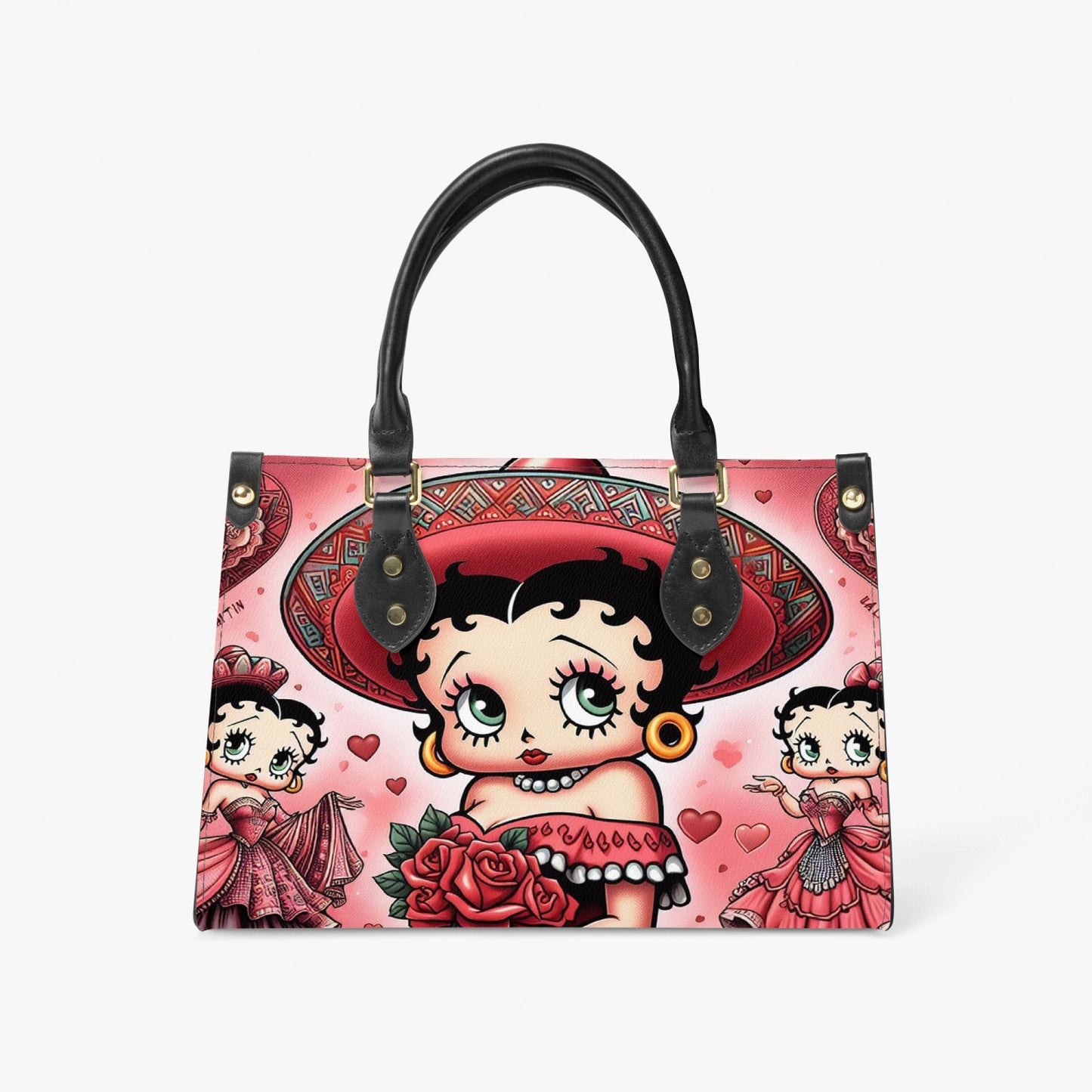 Mexican Betty Boop Purse with handles and a Long Strap