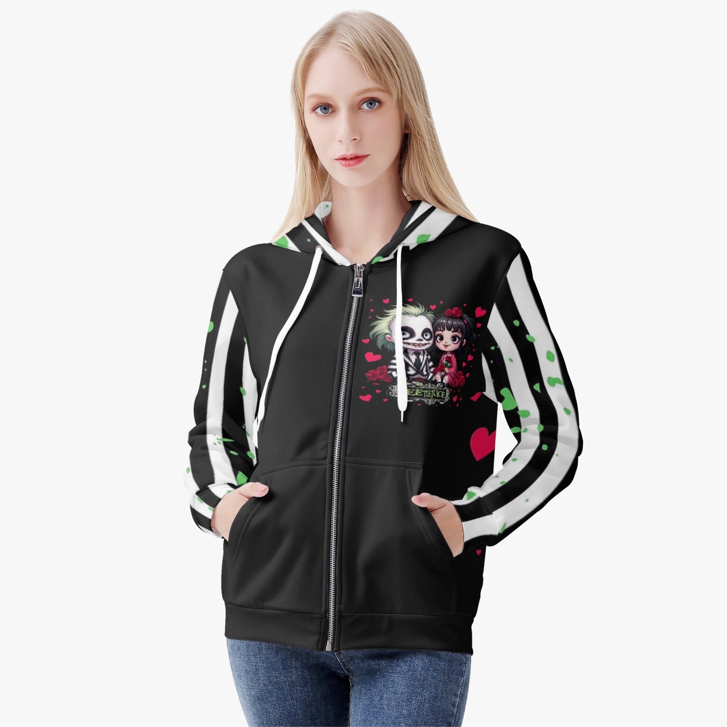 Beetlejuice Full Zip Up Hoodie