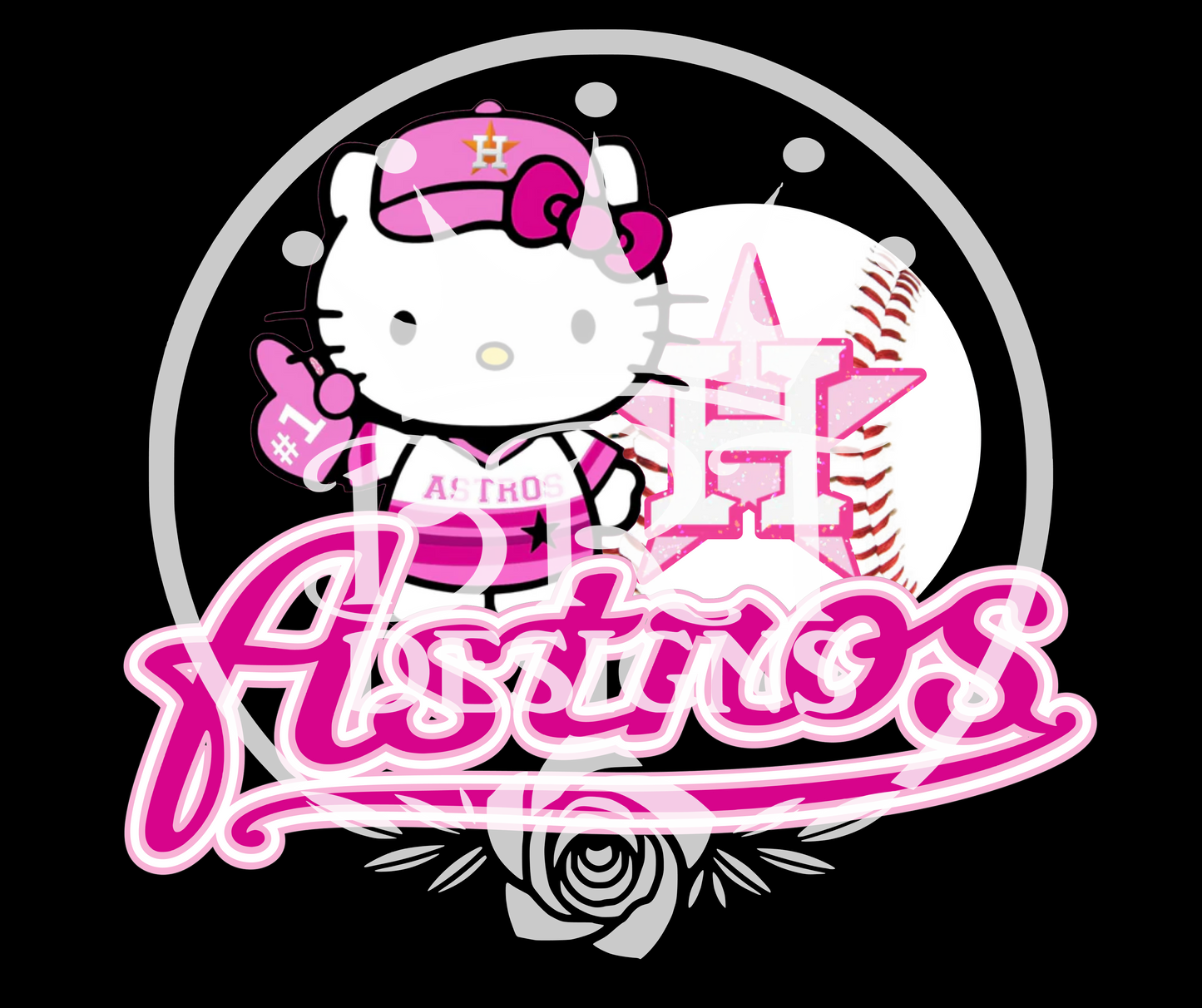 Kitty -  Astros - Houston - Pink - PNG download